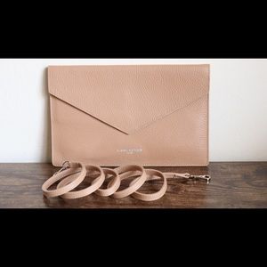 Lancaster natural in beige clutch bag